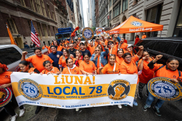 LiUNA Local 78 members participated in the 2024 NYC Labor Day Parade on September 7. 