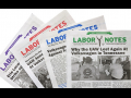 Covers of four issues of Labor Notes from 2019