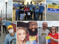 Collage of photos of UAW reformers campaigning or voting for one member, one vote.