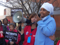 Nurses picketing.